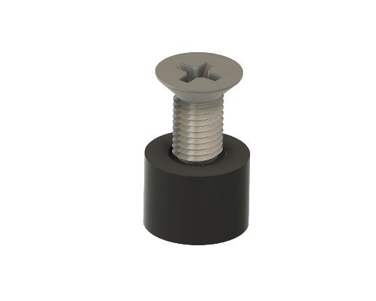 Screw with collar fitted