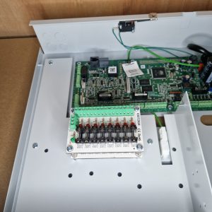 Galaxy Mounting Plate installed in Galaxy Dimension panel with fuse board